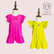 Little Ameelia | Beautiful Flowy Dress Church OOTD Outfit for Kids Girls Pambahay Cotton Spandex 1-3