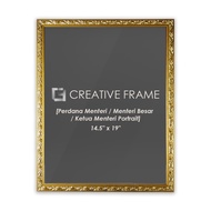 CREATIVE Photo Frame | Golden Frame With Decorative Flower Design [Perdana Menteri / Menteri Besar /