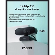 1440p 2K Rapoo Highest Resolution WEBCAM C280  2 Years warranty