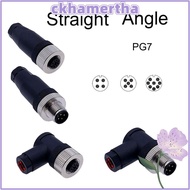 CKHAMPH M12 Sensor Connector, Male Female Socket Connector M12 Aviation Plug, PG7 M12 Sensor Cable C
