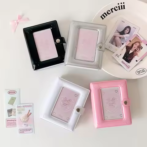 40 Pockets 20 PP Pages Candy Color Star Photo Card Book Type Album for 2.6x3.5 Inch Mini Handy Insta