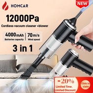 Homcar 12000Pa Cordless Vacuum Cleaner 3 in 1 Portable Wireless Car Mini Vacuum Cleaner