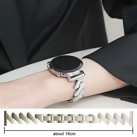 18 20 22mm Starlight Stainless Steel Band for Huawei Watch GT 4 41mm 2e/3 pro Metal Bracelet for Sam
