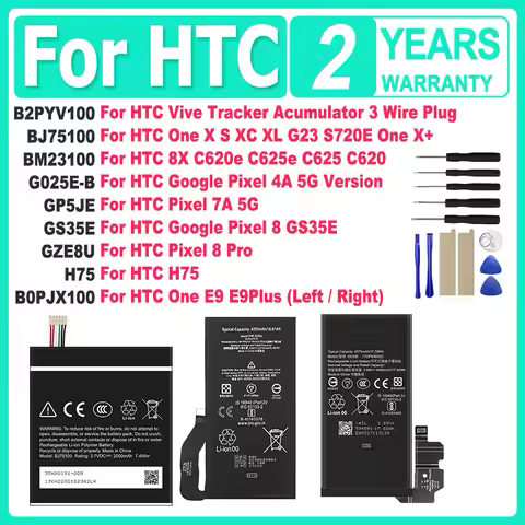 GZE8U GS35E H75 Battery For HTC Google Pixel Desire One X S XC XL G23 4A 7 7A 8 8X H75 E9 728 Vive V