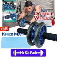 145 Fitness Gym Abs Senaman Perut Wheel Roller Six Pack Training Abdominal Muscle Dual Wheel With Fr