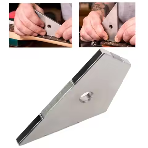 Stainless Steel Guitar Bass Fret Rocker, Guitar Fret Leveling Rocker Tool, Guitar Fret Level Height 