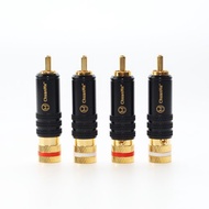 HIFI音響RCA配件台灣鍍金蓮花插頭【川木】全新現貨【P129】