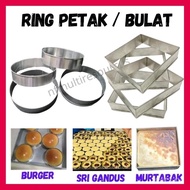 Ring Burger Acuan Roti Oblong Sosej Hot Dog Mould Murtabak Mini Petak Bread Benjo Sri Gandus Ovul Bu