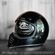 HITAM Helmet RETRO JP SIGNATURE BLACK GLOSS ORI Helmet CAKIL JPX Helmet FULLFACE RETRO JP SIGNATURE BLACK GLOSS