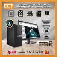 (Refurbished) Dell Optiplex 7050 MT Business Desktop+E1916HV 19" Monitor (i7-7700,1TB HDD/256GB/512G