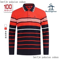Munsingwear/new Fall/Winter long-sleeved golf polo shirt lapel long-sleeved T-shirt men's stand collar customized