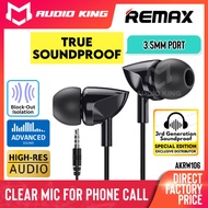 REMAX Earphone Original Wired Earphone With Mic In Ear Earphone Bass Earphone Remax Original AKRW106