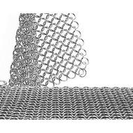 Metal Ring Mesh Stainless Steel Pot Scrubber Round Ring Mesh Kitchen Cleaner Chain Brush Pot Net Pot