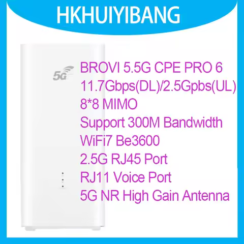 Brovi 5G CPE H165-383 WiFi 7 BE3600 Wireless Modem 2.5GE Ethernet Port 5G 4G WiFi Router With Sim Ca
