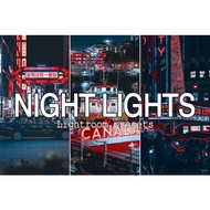 9 Night Lights Lightroom Mobile Presets