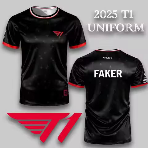 2025 New T1 LCK Esports Team Uniform Jersey League Of Legends World Finals Sports T Shirts LOL Games