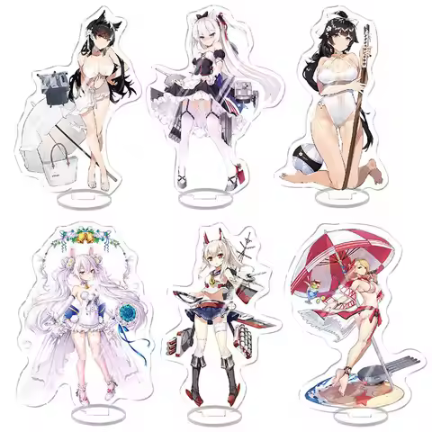Azur Lane Anime Decorations Games Computer Desk Decoration Transparent Acrylic Figures Stand Souveni