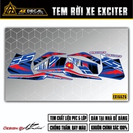 Tem Exciter 155 Mẫu Fuel Injection Việt Nam | EX15525 | Team Decal Hình Dán Rời Xe Máy Ex155 Chống N