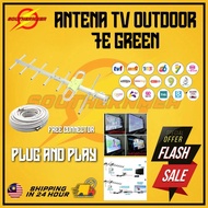 TV ARIAL MYFREEVIEW ANTENA OUTDOOR 7E UHF DIGITAL ANTENA WITH 10 METER RG6 CABLE MYTV TELEVISION MAL