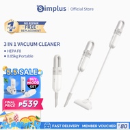 Simplus 3 In 1 Vacuum Cleaner Portable Vacuum Cleaner Ultra Quiet 15000Pa Strong Suction Handheld Va