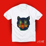 Happy Cat T-shirt MEOW -T1222 - HoCha89 Thick, Smooth, Stretchy Fabric 4c High Quality Chain Link Co