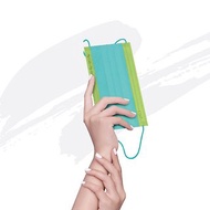 【CSD】中衛醫療口罩-成人平面-月河藍+炫綠 (30片/盒)