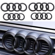 2pcs ABS Four Ring Front And Rear Logo For Audi A3 A4 B9 A6 Q2 Q3 Q5 Car Grille Trunk Sticker Modifi