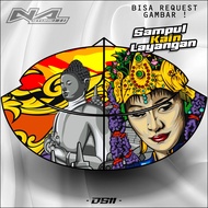 Kain Layangan Motif Custom Full Printing Bahan Satin Peles High Quality Bisa Request