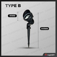 <WATERPROOF> OUTDOOR SPIKE LIGHT FITTING GU10 HOLDER IP65 GARDEN SPIKE LIGHT FITTING