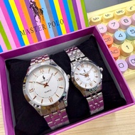 Master-Polo Watch Couple set Men & Women Stainless Steel Watch Jam Tangan