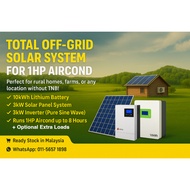 Full Off-Grid Solar System 3KW – For 1hp Aircond + Optional Loads