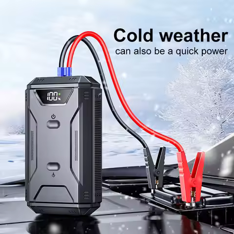 Car Battery Jump Starter Digital Display Portable Car Battery Booster Charger 26800mAh Power Bank Em