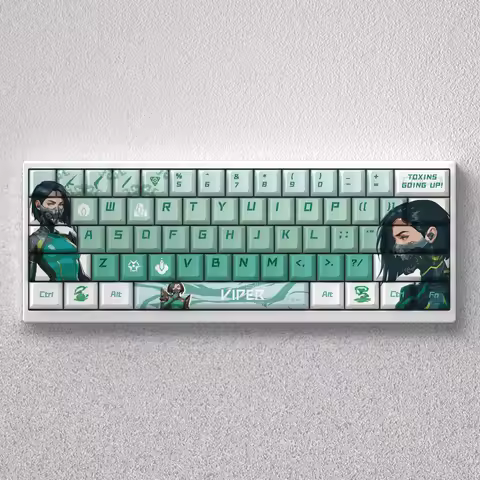 73/98 Keys Viper Keycaps Anime PBT Dye Sublimation Cherry Backlight for Mechanical Keyboard Mad 60he