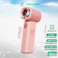 UKIKI mini Hanheld Fan พัดลมพกพา ขนาดเล็ก แบตเตอรี่ 4000mAh ใช้งานได้ 12 ชั่วโมง จอแสดงผล LED ตั้งแค