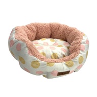 Trustie Fluffy Round Bed-Polka Dot (Pink) (Medium) (45x45x18cm)