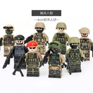 Compatible with Lego Military Building Blocks Minifigures Modern Special Forces Russian Army Alpha Force Education
