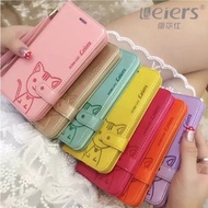 Leather Flip Case With Template For Samsung J7plus/J2/A42 5g/S20FE/A21S/A51/A22 5g/A32 5g Pub Cover 