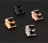Stainless Steel Buckle Alternative Aibi Leather Strap Pin Buckle Tape 18/20/24mm Silver Black Rose Gold