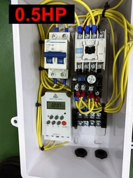 ตู้คอนโทรล ตู้ควบคุมมอเตอร์ ปั๊มน้ำ อัตโนมัติ 0.5HP/ 1HP/ 1.5HP/ 2HP/ 3HP/ 5HP Auto-Manual 220V มีไฟ