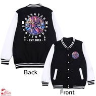 Jaket Varsity Sablon Bangtan Suga Min Yoongi Chrome Texture Streetwear DB