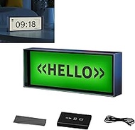 Alarm Clock Photo Hologram Cube, Weather Clock Digital Photo Frame with Atmosphere Electric Lamp, Mu