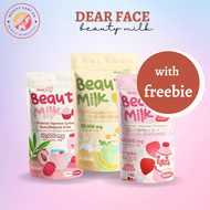 Dear Face Beauty Milk Collagen Drink (Melon, Strawberry, Lychee Flavor) Dear Face Beauty Milk Melon Strawberry Lychee.