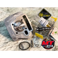 ชุดเสื้อสูบลูก 53/54/56 งานอย่างดี + แคมเฮงสุพรรณ แท้ H-suphan แถมสติ๊กเกอร์ สำหรับรถ Wave 100เก่า/1