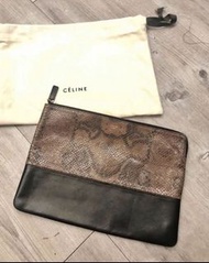 Celine pythons clutch pouch wallet 蛇皮手包 銀包