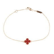 [Pre-owned] Van Cleef & Arpels Sweet Alhambra Bracelet, Carnelian, VCARN59K00, Wrist size 15.5/17cm,