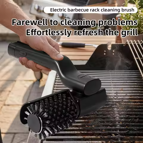 Electric Grill Cleaning Brush, 360° Adjustable Roller BBQ Brush, Grease Remover for Outdoor Grill, S