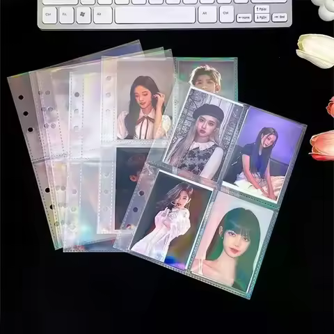 10pcs 1-4 Grids Transparent Inlay Idol Card Collect Book Inner Page Inner Kpop Binder Photocard Hold