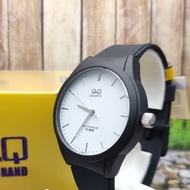 HITAM Watch Q&Q QQ Black Classic Analog Sport VR28J001Y Original Cool Latest Gift Guarantee