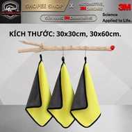 Yellow car cleaning towel 30x30 and 30x60cm.