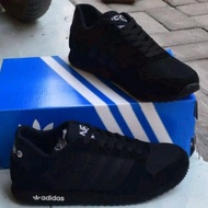 Sepatu Sekolah Sneakers Adidas Original Anak Laki Sd Sma Warna Hitam